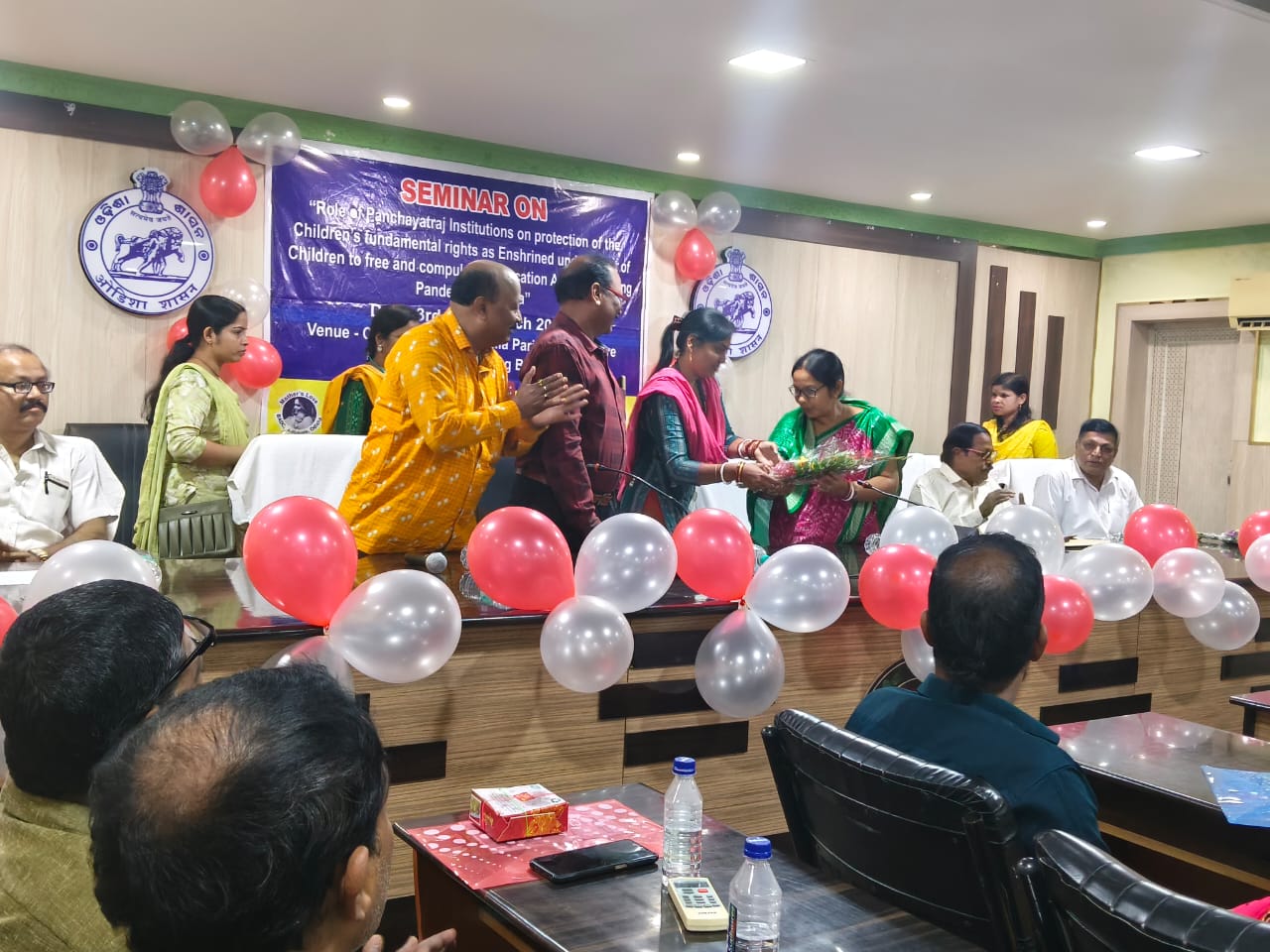 Flower bouquet welcoming guests