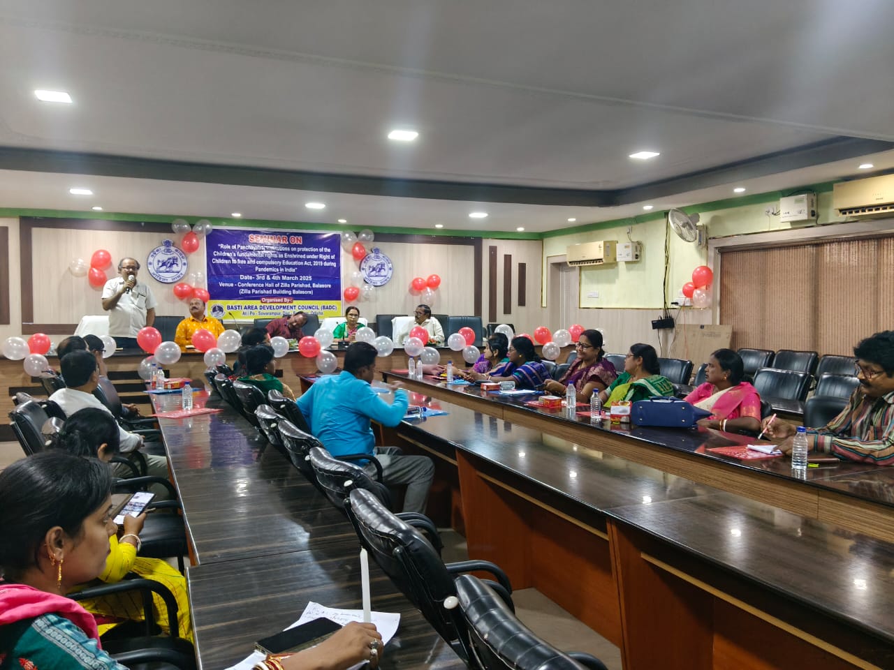 Participants listening